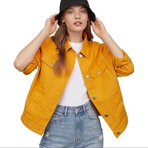 Mustard yellow denim jacket